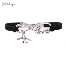 Infinity love airplane bracelet