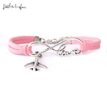 Infinity love airplane bracelet