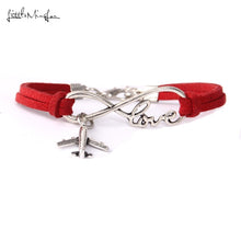 Infinity love airplane bracelet