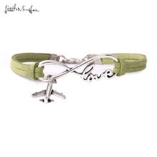 Infinity love airplane bracelet