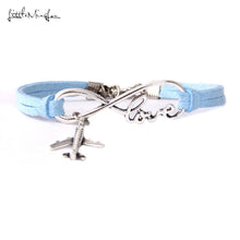 Infinity love airplane bracelet