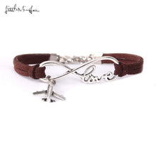 Infinity love airplane bracelet