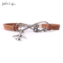 Infinity love airplane bracelet