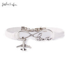 Infinity love airplane bracelet