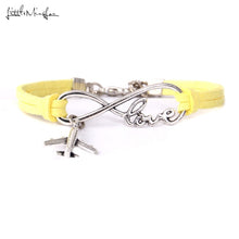 Infinity love airplane bracelet