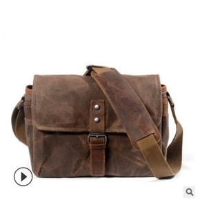 Lima Vintage Canvas Leather Shoulder Bag