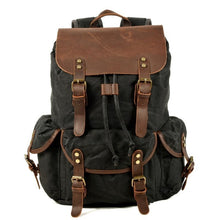 Oslo Distressed Canvas and Leather Backpack