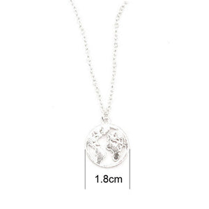 World Map Pendant Necklace