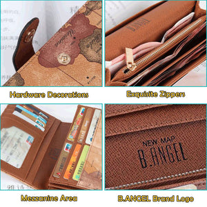 Vintage World Map Wallet