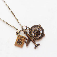 Traveler Necklace with Passport Charm